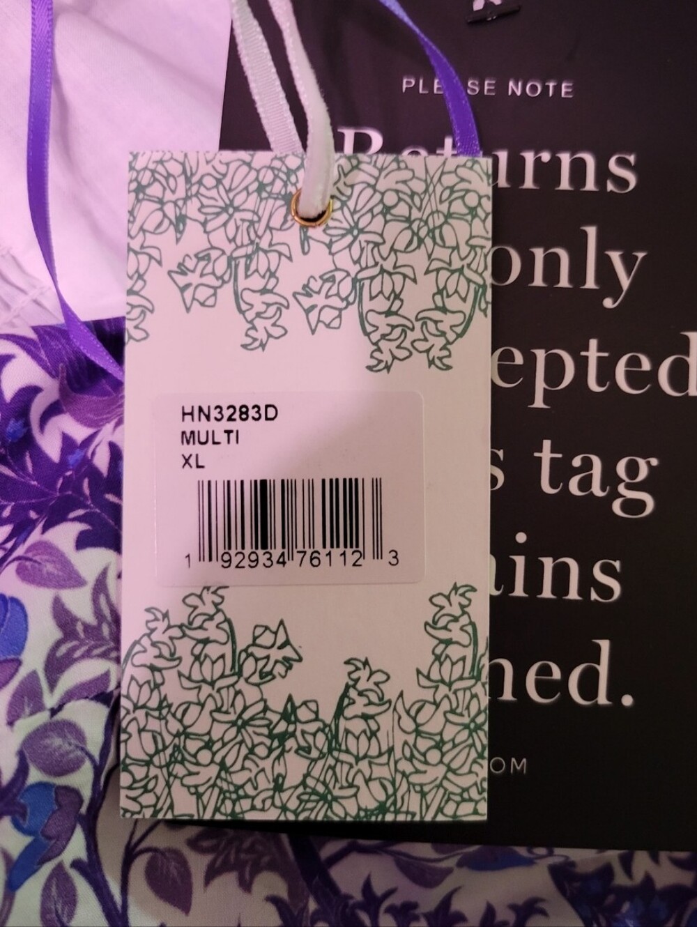 Hyacinth House Purple Multi Floral Corinne Cut-Out Midi Dress Size XL NWT - Picture 9 of 11